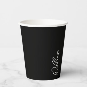 Modern Script Personalised Name Paper Cups