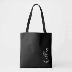 Modern Script Personalised Name Tote Bag