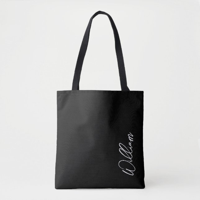 Modern Script Personalised Name Tote Bag (Front)