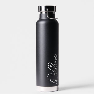 Modern Script Personalised Name Water Bottle