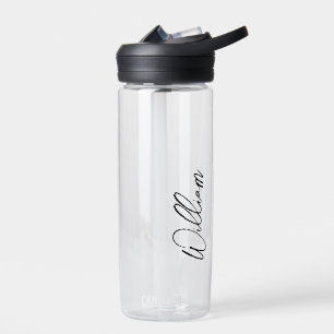 Modern Script Personalised Name Water Bottle