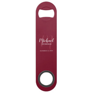 Modern Script Personalized Groomsmen