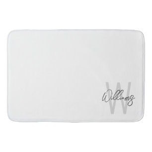 Modern Script Personalized Monogram and Name Bath Mat