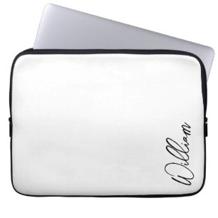 Modern Script Personalized Name Laptop Sleeve