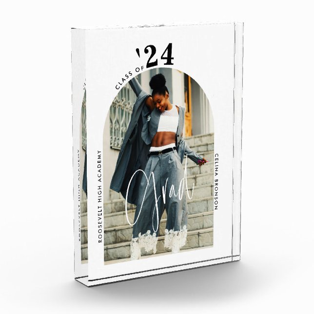 Modern Script Photo 2024 Minimalist Graduation (Left)