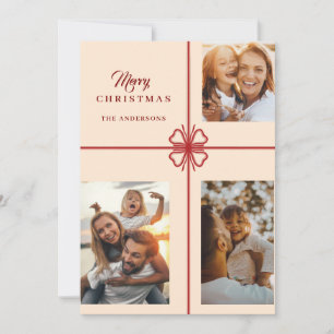 Modern Script Photo Christmas Holidays cards