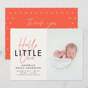 Modern script photo hello little one