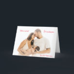 Modern Script Photo Minimalist Christmas Holiday Card<br><div class="desc">Modern photo Christmas card featuring a simple and minimal design with "Merriest Christmas" in red, over your favourite picture. The template includes a gradient overlay along the top and bottom to help the text stand out from the picture and may be removed in the design editing tool. The inside has...</div>