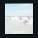 Modern Script   Photo  Notepad<br><div class="desc">This notepad design features a full-frame photo (lightened So that it's easier to write on as a notepad). The script that reads "Vacation 20XX" but is fully customisable and editable so that you can customise it with your own text. This photo notepad also makes a wonderful gift for kids, moms,...</div>