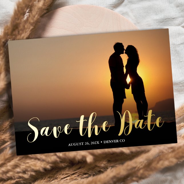 Modern Script Photo Save The Date (Creator Uploaded)