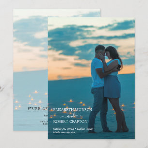 Modern Script Photo Wedding Save The Date