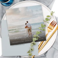 Modern Script Photo Wedding Save The Date