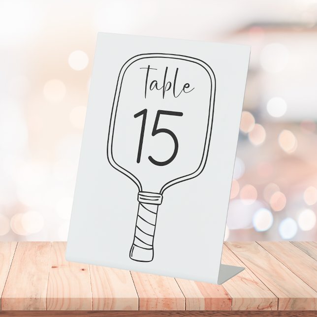 Modern Script Pickleball Bridal Shower Table Sign (Creator Uploaded)