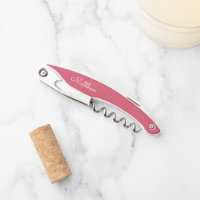 Modern Script Pink Custom Guest Name Wedding