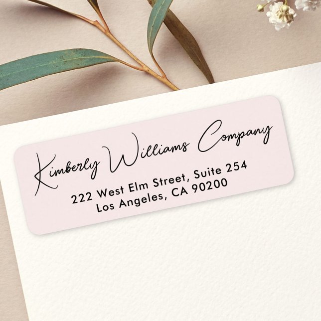 Modern Script Professional Business Return Address (Modern Script Professional Business Return Address Label)