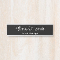 Modern Script Professional Name Black