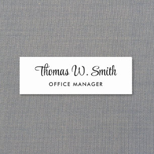 Modern Script Professional Name Tag