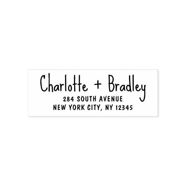 Modern Script Professional Personal Return Address Self-inking Stamp (Design)