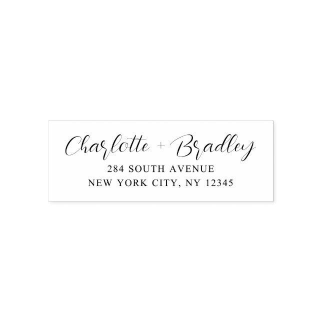 Modern Script Professional Personal Return Address Self-inking Stamp (Design)