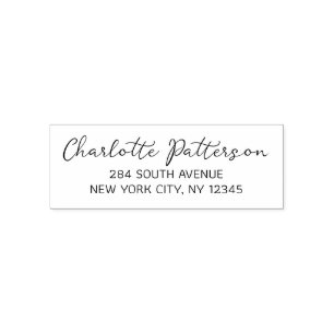 Modern Script Professional Personal Return Address Self-inking Stamp