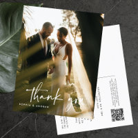 Modern Script QR Code Photo Gallery Wedding