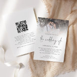 Modern Script QR Code Photo Wedding Invitation<br><div class="desc">Modern Script QR Code Photo Wedding. Add your QR code to your wedding website on the back makes this a convenient option for your guests to RSVP and see all the details without the need for separate RSVP and details cards. Your QR code will be automatically generated when you change...</div>
