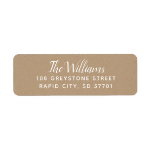 Modern Script Return Address Labels
