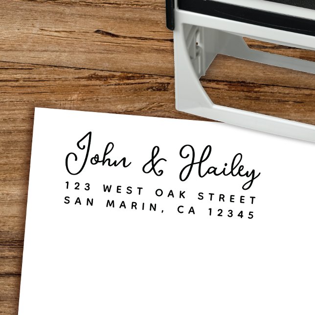 Modern Script Return Address Self-Inking Stamp (Creator Uploaded)