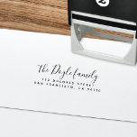 Modern Script Return Address Self-Inking Stamp<br><div class="desc">This self-inking return address stamp features a modern calligraphy script and fun typography. A beautiful and time saving item for anyone (wedding invitations,  holiday cards,  party invites,  bills,  etc). This stamp also makes a wonderful newlywed or housewarming gift.</div>