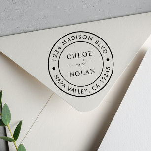 Modern Script Return Address Self-inking Stamp