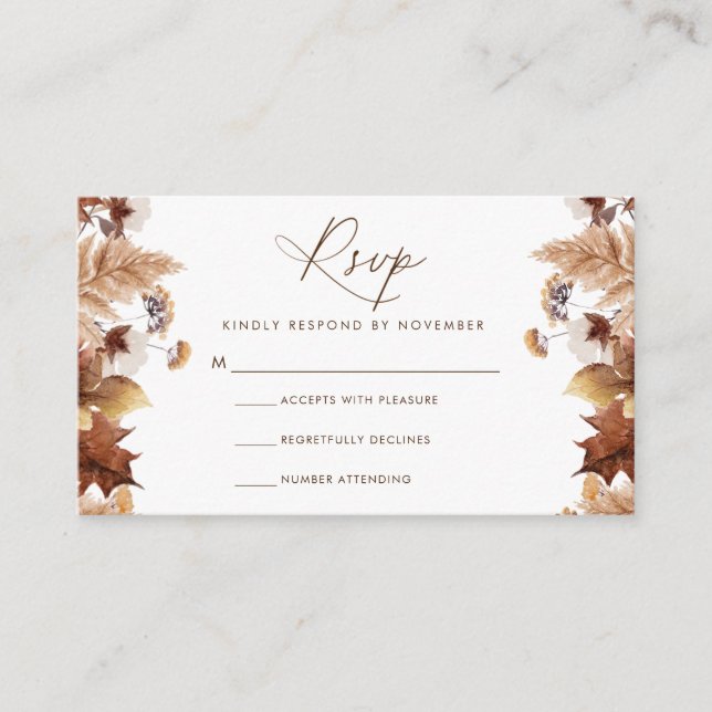 Modern Script RSVP Card (Front)