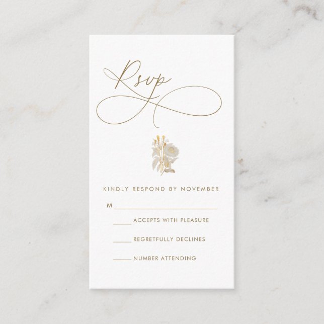 Modern Script RSVP Card (Front)