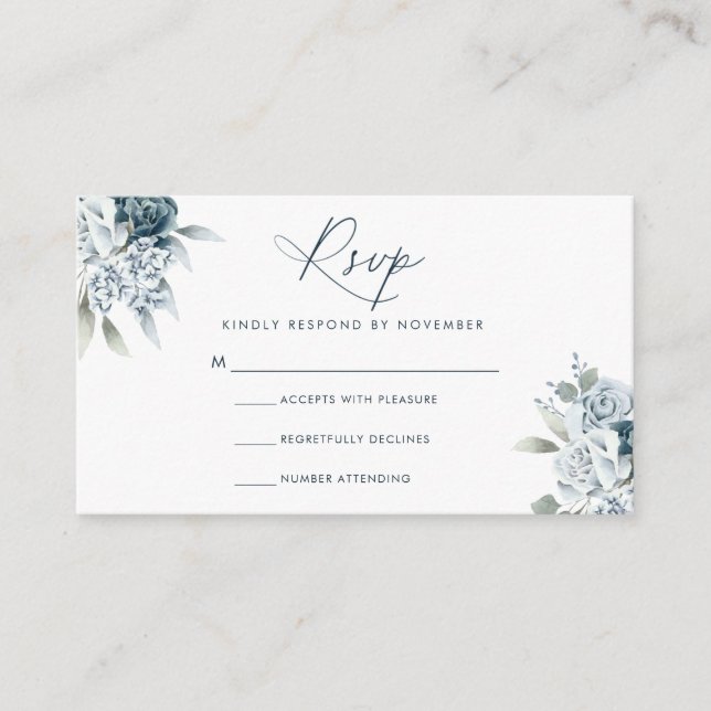 Modern Script RSVP Card (Front)
