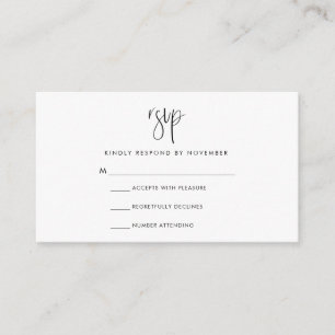 Modern Script RSVP Card