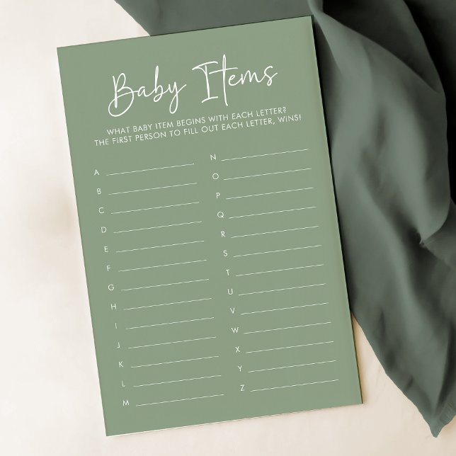 Modern Script Sage Oh Baby Simple Baby Items Game (Creator Uploaded)