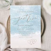Modern Script Sand Hearts Nothing Fancy Just Love
