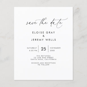 Modern Script Save the Date