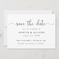 Modern Script Save The Date | Budget  Flyer