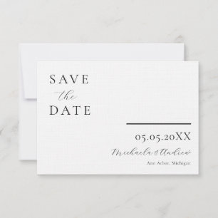 Modern Script Save the Date, Photo on the back Save The Date