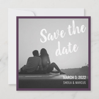 Modern Script Save The Date Wedding Photo Card