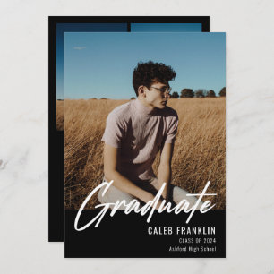 Modern Script Senior Class Photo Graduation