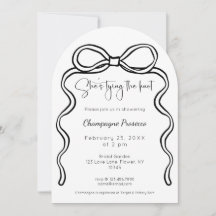 Modern Script She's Tying The Knot Bridal Shower
