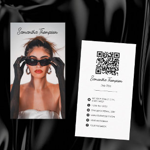 Modern Script Signature Professional Photography Business Card