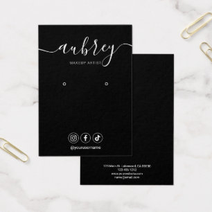 Modern Script Simple Earring Display