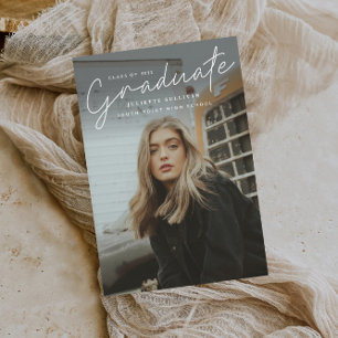 Modern Script Simple Photo Graduation