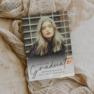 Modern Script Simple Photo Graduation