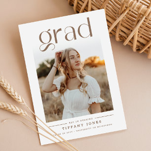Modern Script Simple Photo Nursing Graduation Postcard