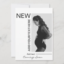 Modern script simple typography photo pregnancy an