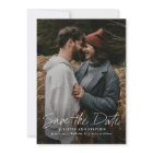 Modern Script Simple Wedding Photo