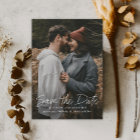 Modern Script Simple Wedding Photo